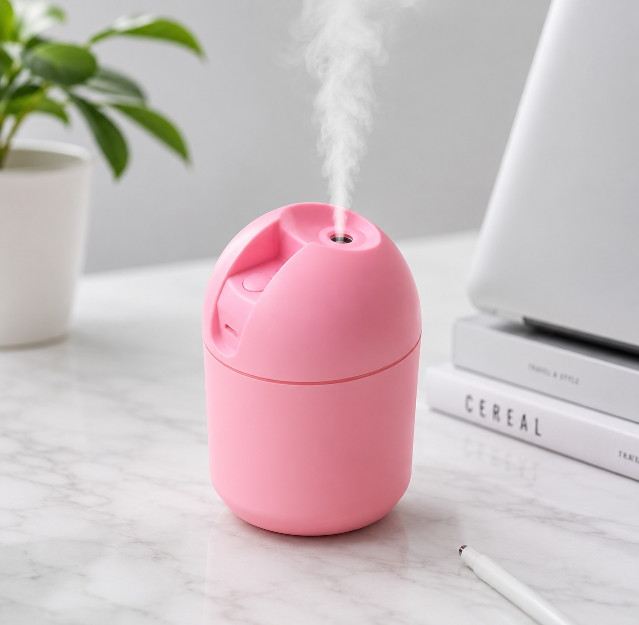 USB Mini Air Humidifier – 250ml Portable Cool Mist with LED Light