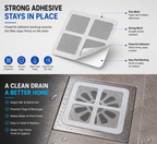 10 Pcs Shower Drain Mesh Stickers | Disposable Hair Catcher Drain Covers | Bathroom Floor Drain Filter for Sink, Bathtub, Laundry & Kitchen