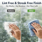 Microfiber Cleaning Cloth Roll – 20 Reusable Tear-Away Towels | Washable Multipurpose Cleaning Wipes for Kitchen, Car, Home & Office | 25 x 25 cm