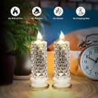 Decorative LED Crystal Candle Light – Flameless Flickering Candle for Home, Parties, Romantic Dinners & Festive Decoration (1 Pc)