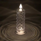 Decorative LED Crystal Candle Light – Flameless Flickering Candle for Home, Parties, Romantic Dinners & Festive Decoration (1 Pc)