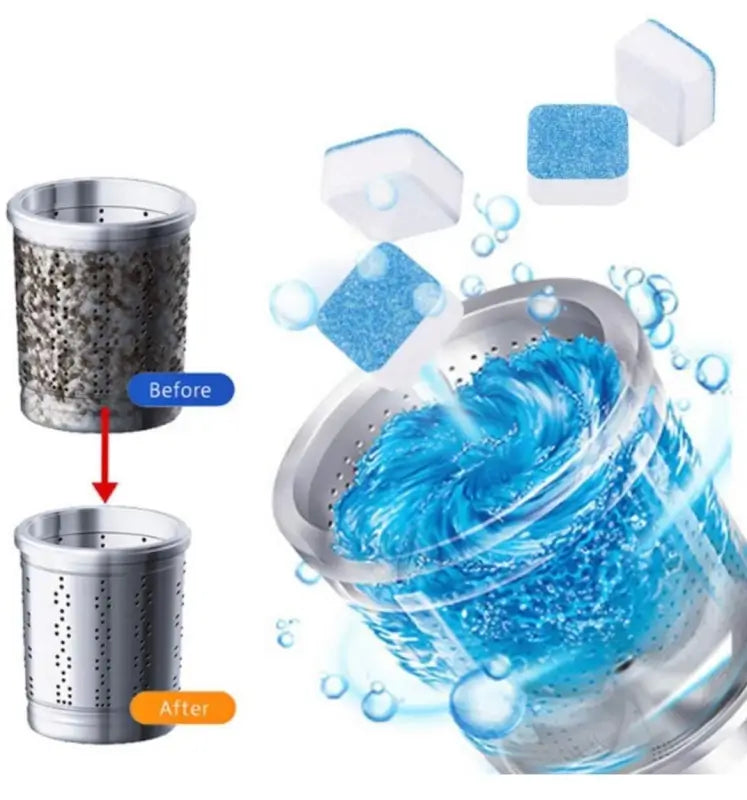 Washing Machine Cleaner Tablet, Solid Washer Deep Cleaning Tablet, for Front and Top Load Washers Tablet (Pack - 30)